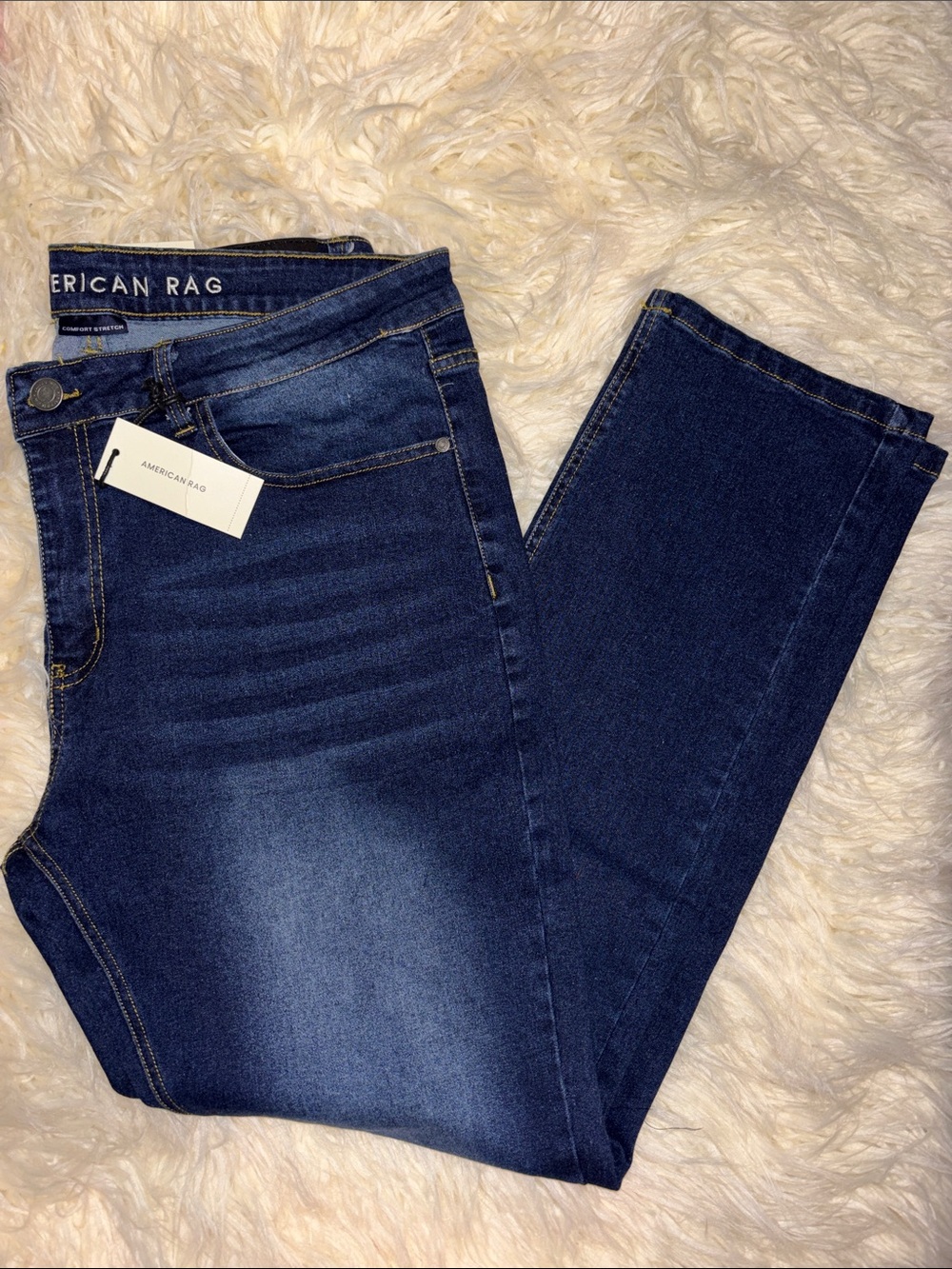 American Rag Comfort Stretch Women’s Blue Jeans Slim-Fit Size 38/30 NWT